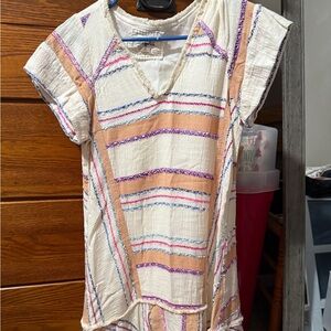 Anthropologie Holding Horses Ivory Crochet Accent Dress